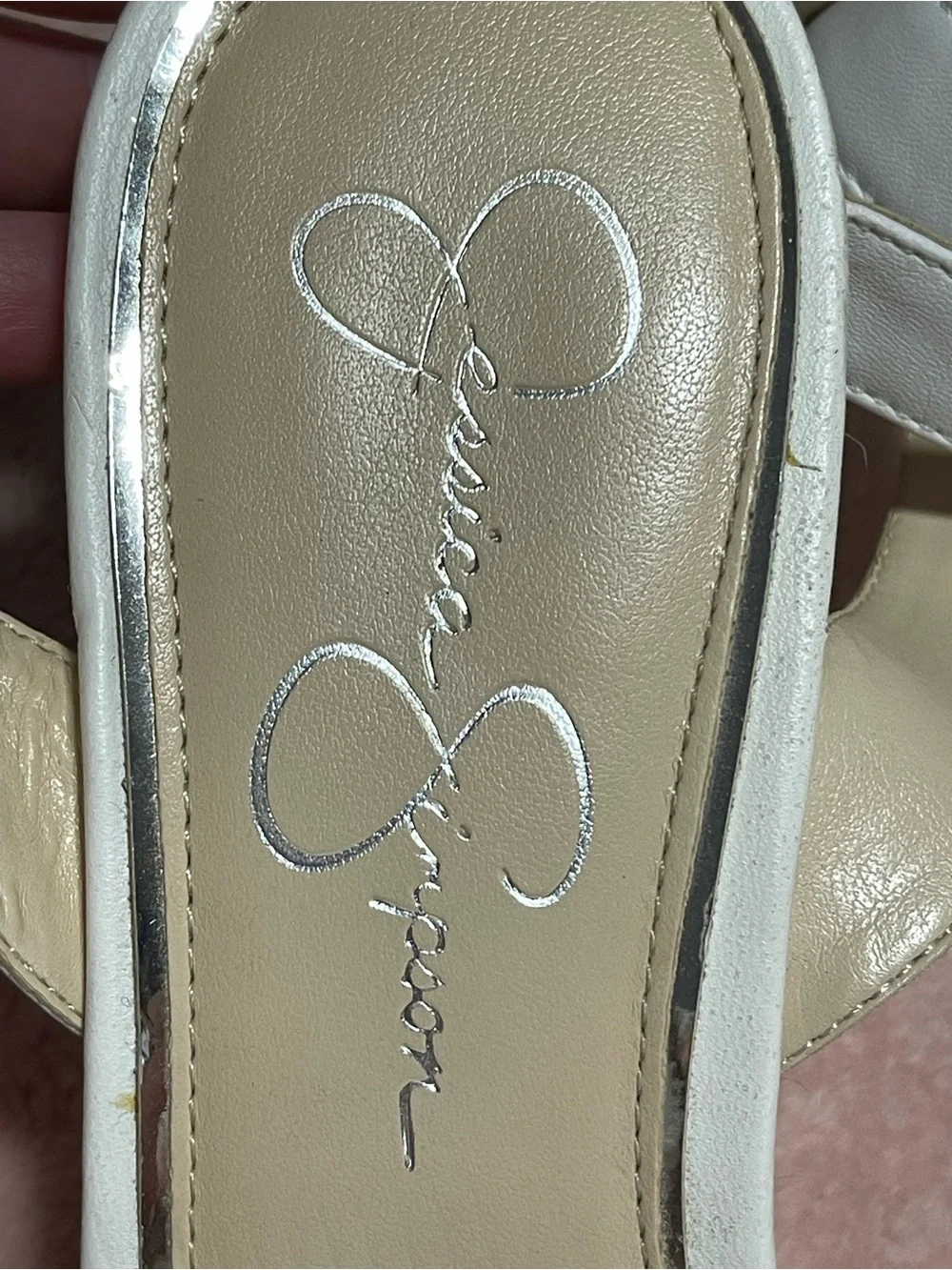 Jessica Simpson White Espadrille Ankle-Strap Wedge Sandals